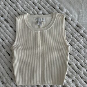 Never Worn House of Harlow 1960 Ivory Ribbed Tank Top